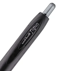 uni-ball® 307™ Gel Pen, Medium Point, 0.7 mm, Black Barrel, Black Ink, Pack Of 12