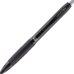 uni-ball® 307™ Gel Pen, Medium Point, 0.7 mm, Black Barrel, Black Ink, Pack Of 12