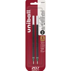 uni-ball® 207™ Impact™ Gel Pen Refills, Bold Point, 1.0 mm, Black, Pack Of 2 Refills