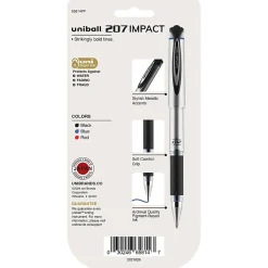 uni-ball® 207™ Impact™ Gel Pens, Bold Point, 1.0 mm, Assorted Barrels, Assorted Ink Colors, Pack Of 4