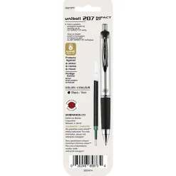 uni-ball® 207™ Impact™ RT Gel Pen Refills, Bold Point, 1.0 mm, Black, Pack Of 2 Refills