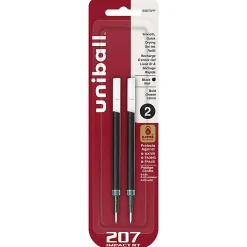 uni-ball® 207™ Impact™ RT Gel Pen Refills, Bold Point, 1.0 mm, Black, Pack Of 2 Refills