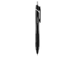 uni-ball® Jetstream Elements Retractable Ballpoint Pens, Medium Point, 1.0 mm, Black Barrel, Black Ink, Pack Of 12 Pens
