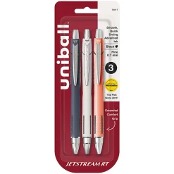 uniball™ Jetstream RT Ballpoint Pens, 3 Pack, Fine Point (0.7mm), Black