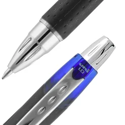 uniball® Jetstream™ RT Retractable Ballpoint Pens, Medium Point, 1.0 mm, Black Barrel, Blue Ink, Pack Of 12