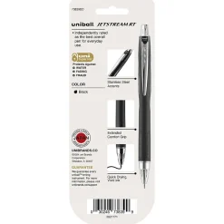 uniball® Jetstream™ RT Retractable Ballpoint Pens, Medium Point, 1.0 mm, Black Barrel, Black Ink, Pack Of 3