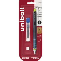 uni-ballĀ® Kura Toga Mechanical Pencil Starter Set, 0.7 mm, HB#2 Lead Tip, Black/Gray