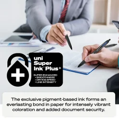 uniball™ 207 Plus+ Gel Pen - Medium Pen Point - 0.7 mm Pen Point Size - Retractable - Black Gel-based, Nanofiber Ink Ink - 70462