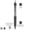 Uni-Ball Power Tank Retractable Ballpoint Pens, Pack Of 12, Broad Point, 1.0 mm, Black Barrel, Black Ink
