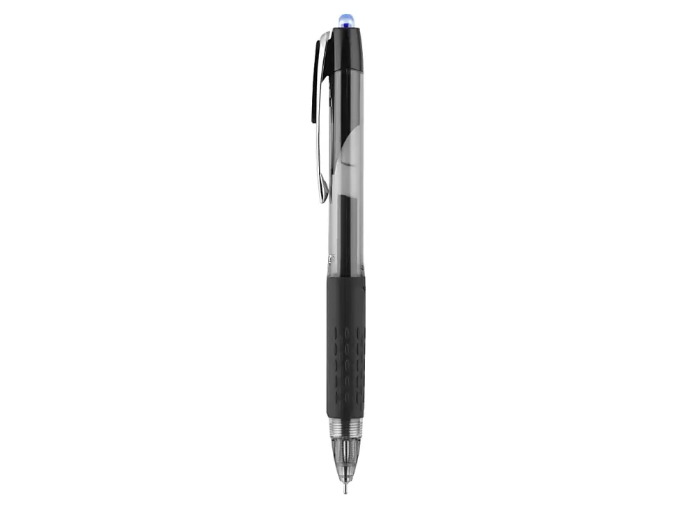 uni-ball® 207 Retractable Fraud Prevention Gel Pens, Medium Point, 0.7 mm, Black Barrel, Blue Ink, Pack Of 36