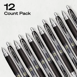 uniball™ 207 Retractable Gel Pens, 0.38mm Ultra Micro Point, Black Ink, 12 Count