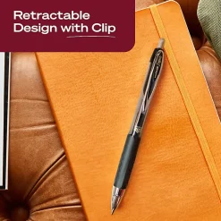 uniballâ„¢ 207 Retractable Gel Pens, 0.5mm Micro Point, Black Ink, 4 Count