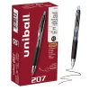 uniball™ 207 Retractable Gel Pens, 0.38mm Ultra Micro Point, Blue Ink, 12 Count