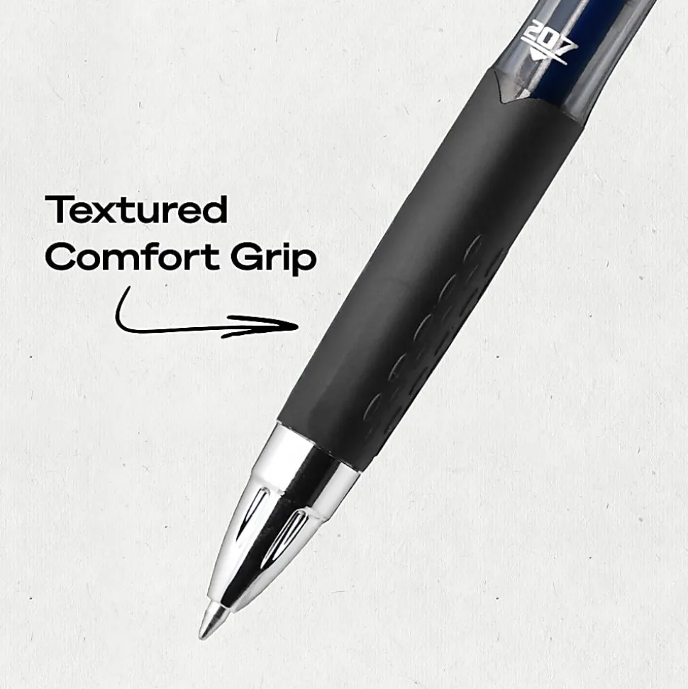 uniball™ 207 Retractable Gel Pens, 0.7mm Medium Point, Blue Ink, 4 Count