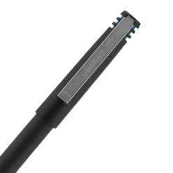 uni-ball® Rollerball™ Pens, Fine Point, 0.7 mm, 80% Recycled, Black Barrel, Blue Ink, Pack Of 12 Pens