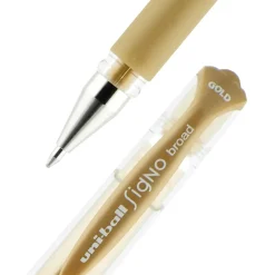 Uni-Ball Signo Gel Impact Pens, Bold Point (1.0mm), Gold Metallic