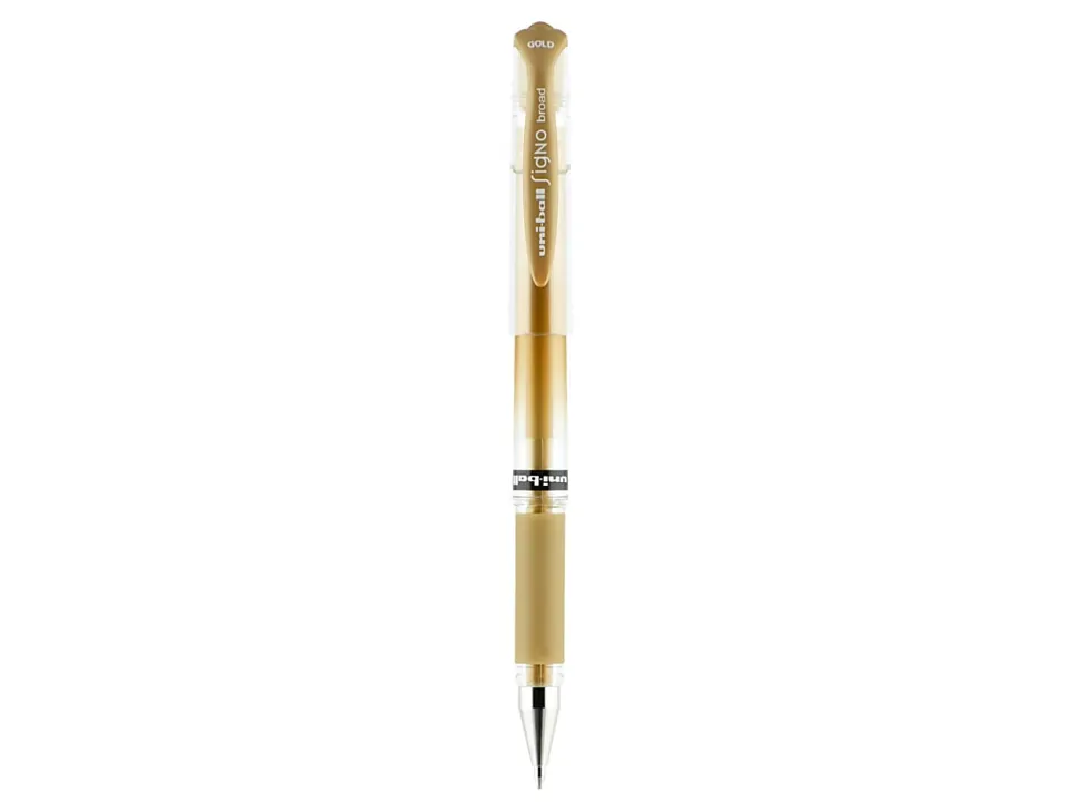 Uni-Ball Signo Gel Impact Pens, Bold Point (1.0mm), Gold Metallic