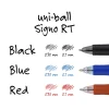 uni-ball® Signo Gel RT™ Retractable Pens, Medium Point, 0.7 mm, Silver Barrel, Red Ink, Pack Of 12 Pens