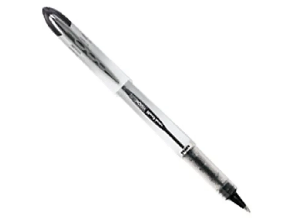 uni-ball® Vision™ Elite™ Liquid Ink Rollerball Pens, Bold Point, 0.8 mm, White Barrel, Red Ink, Pack Of 12