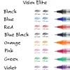uni-ball® Vision™ Elite™ Liquid Ink Rollerball Pens, Bold Point, 0.8 mm, Silver Barrel, Black Ink, Pack Of 8