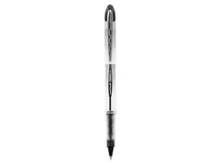 uni-ball® Vision™ Elite™ Liquid Ink Rollerball Pens, Microtip, 0.5 mm, Black Barrel, Black Ink, Pack Of 4