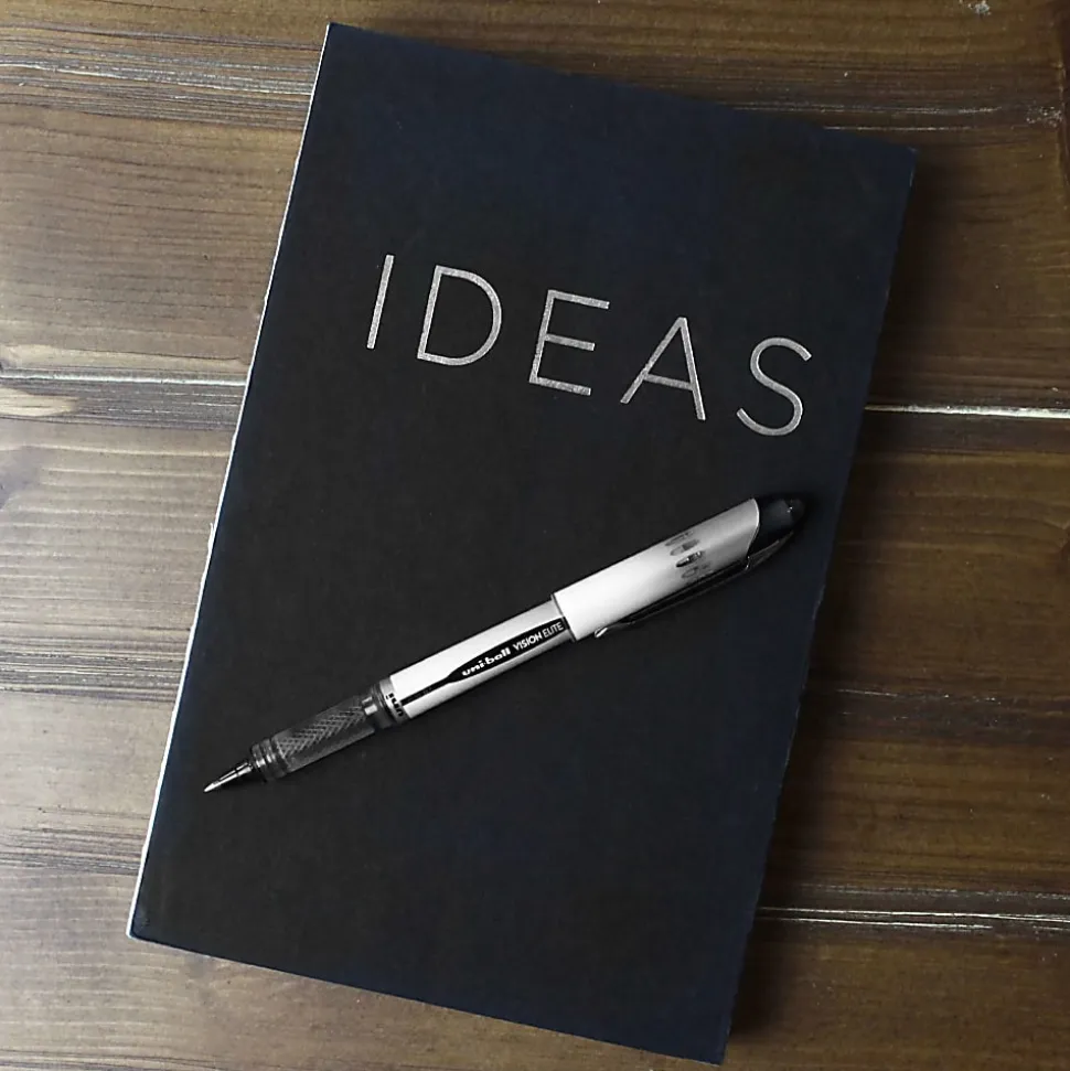 uni-ball® Vision™ Elite™ Liquid Ink Rollerball Pens, Micro Point, 0.5 mm, Black Barrel, Red Ink, Pack Of 12