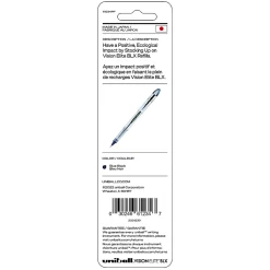 uni-ball® Vision™ Elite™ Liquid Rollerball Pen Refills, Bold Point, 0.8 mm, Blue/Black Ink, Pack Of 2