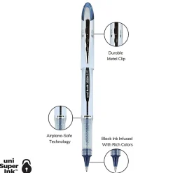 uni-ball® Vision™ Elite™ Rollerball Pen, Bold Point, 0.8 mm, White Barrel, Blue-Black Ink