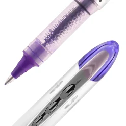 uniball Vision Elite Rollerball Pens, Bold Point (0.8mm), Violet, 12 Count