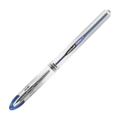 Uni-Ball Vision Elite Rollerball Pen, Bold Point, 0.8 mm, Light Gray Barrel, Blue Ink