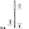uni-ball® Vision™ Liquid Ink Rollerball Pens, Fine Point, 0.7 mm, Silver Barrel, Black Ink, Pack Of 5 Pens