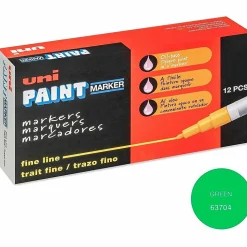 Uni-Paint® Markers, Fine Point, Green, Pack Of 12
