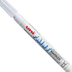 Uni-Paint® Markers, Fine Point, White, Pack Of 12