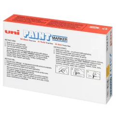 Uni-Paint® Markers, Medium Point, Yellow, Pack Of 12