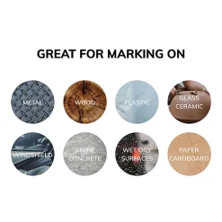 Uni-Paint® Markers, Medium Point, Silver, Pack Of 12
