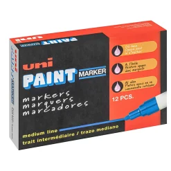 Uni-Paint® Markers, Medium Point, Silver, Pack Of 12