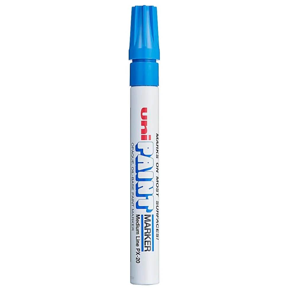 Uni-Paint® Markers, Medium Point, Blue, Pack Of 12
