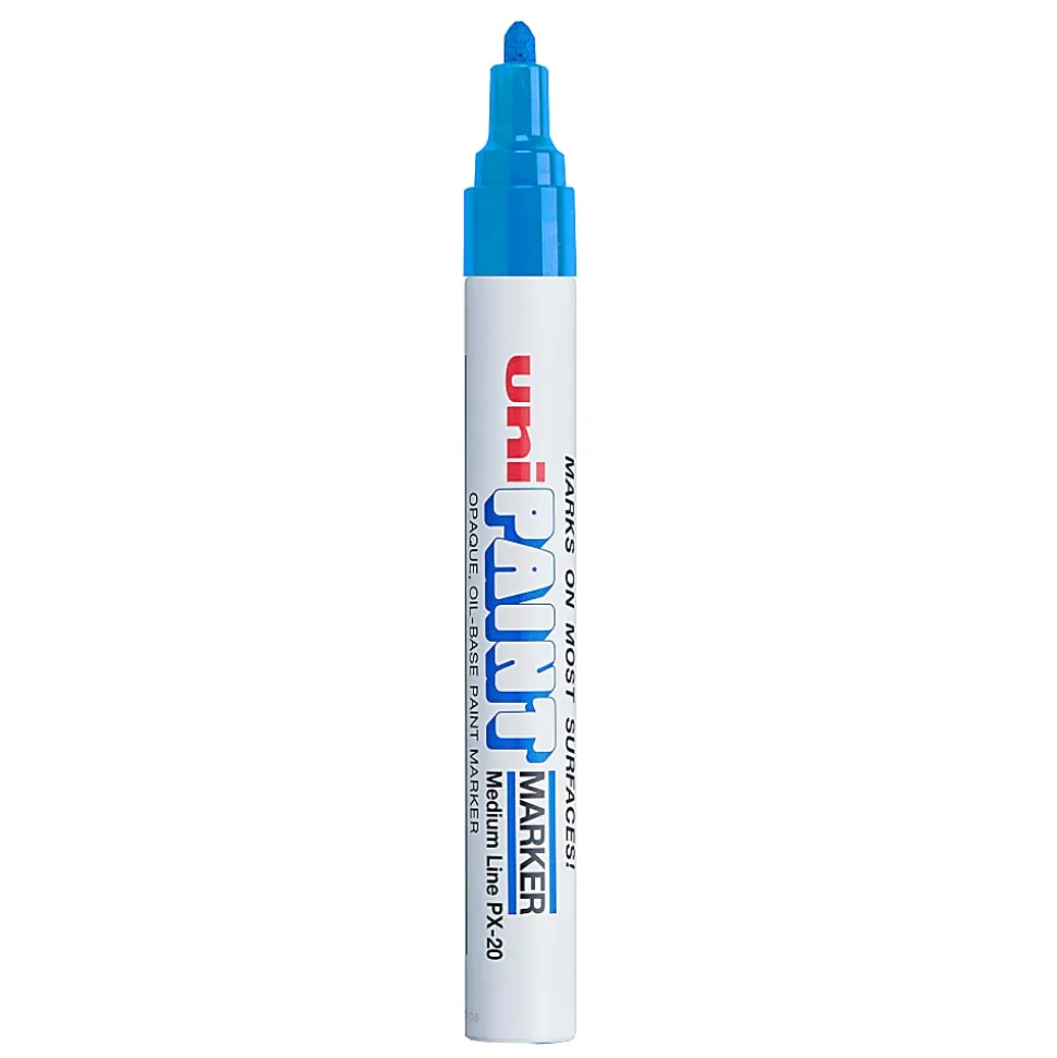Uni-Paint® Markers, Medium Point, Blue, Pack Of 12