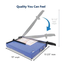United Commercial Guillotine Paper Trimmer, 15ā, Blue