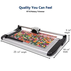 United Commercial Rotary Paper Trimmer, 18ā, Silver
