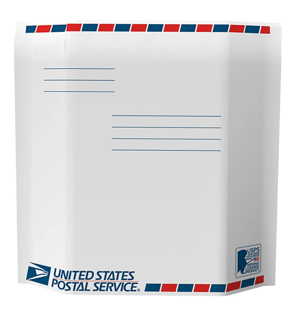 United States Post Office #5 Expandable Poly Bubble Mailer, 16" x 10-1/2" x 4", White