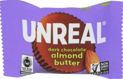 Unreal Dark Chocolate Almond Butter Cups, 0.53 Oz, Total Qty 40