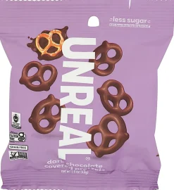 Unreal Dark Chocolate Pretzels, 1.5 Oz, Total Qty 9