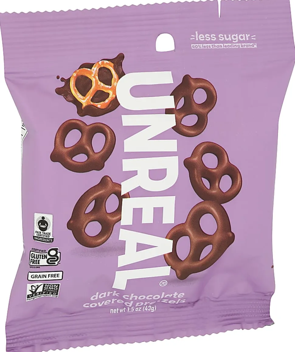 Unreal Dark Chocolate Pretzels, 1.5 Oz, Total Qty 9