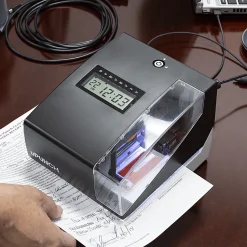 uPunch Digital Time Clock And Date Stamp, 5.6"H x 6.5"W x 6.8"D, CR1000
