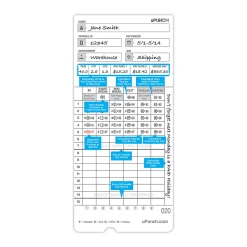 uPunch Time Cards, 2-Sided, 3.5" x 7.5", Gray, Pack Of 100, HNTCL2100