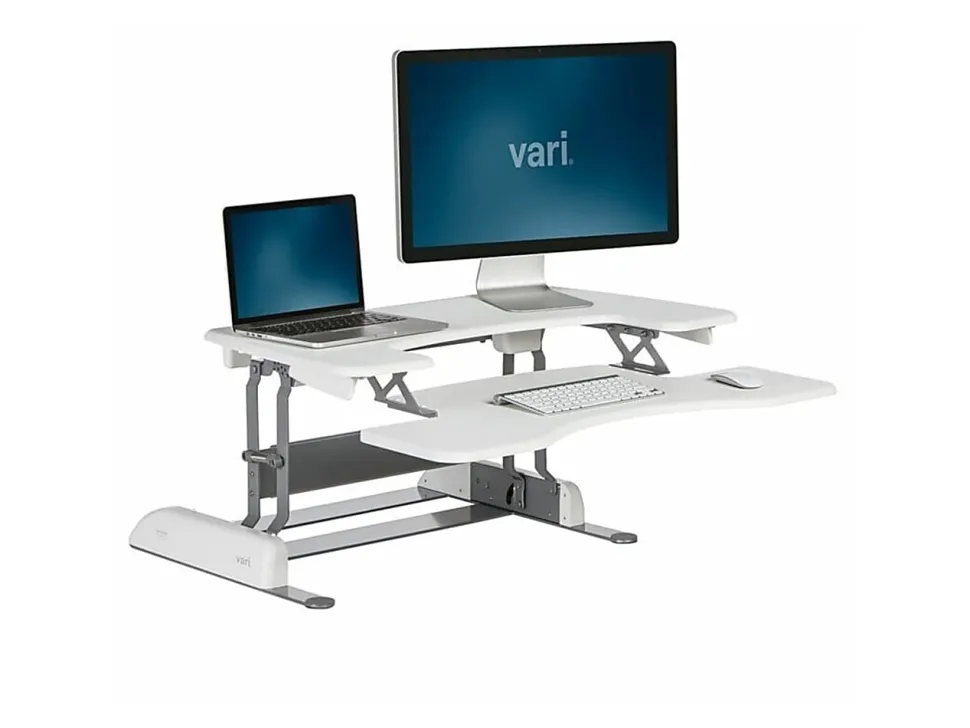 VariDesk Pro Plus 36 White Manual Standing Desk Riser, 17-1/2"H x 36"W x 41-3/4"D, White