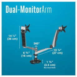 Vari Dual-Monitor Arm 360, Gray