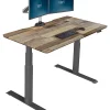 Vari Electric Standing Desk, Electric 60"W, Reclaimed Wood