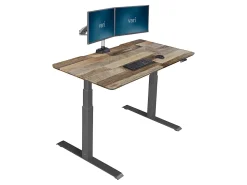 Vari Electric Standing Desk, Electric 60"W, Reclaimed Wood